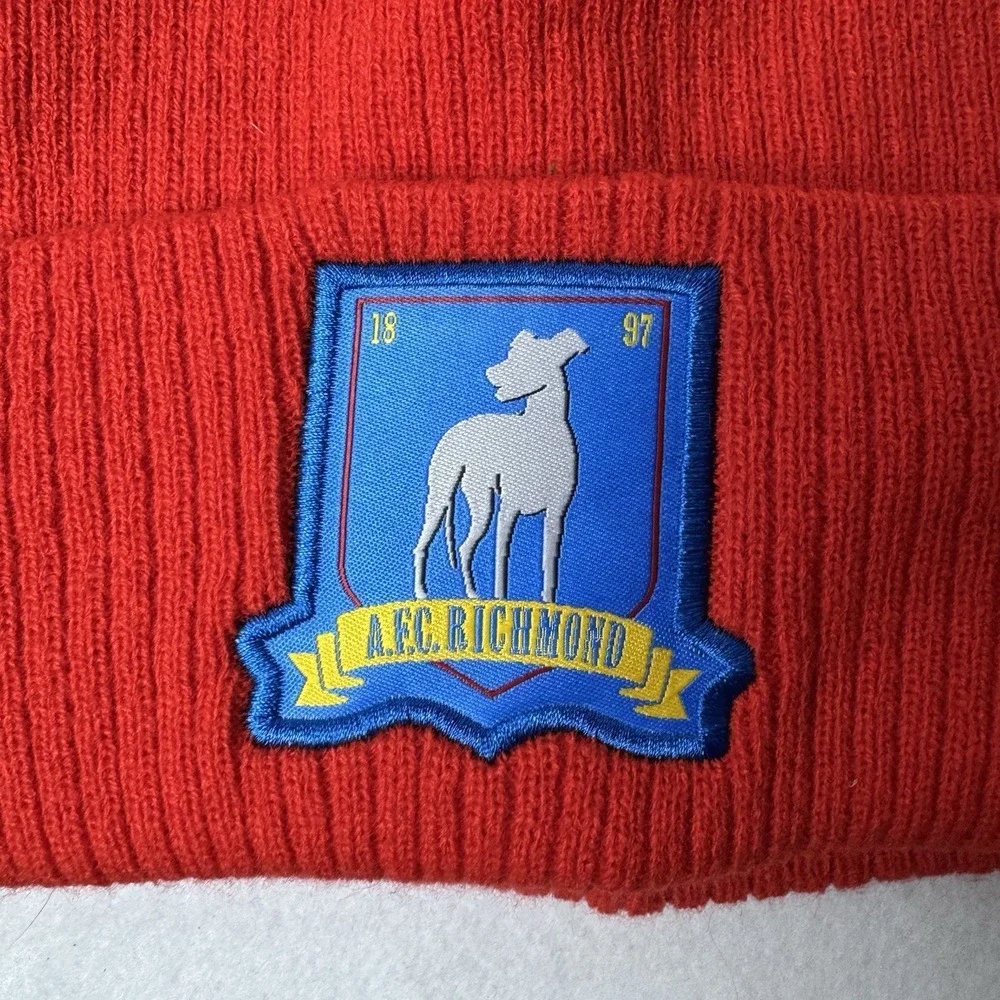 Ted Lasso Beanie One Size‎ Bright Orange Ribbed Knit Stocking Cap Costume Hat